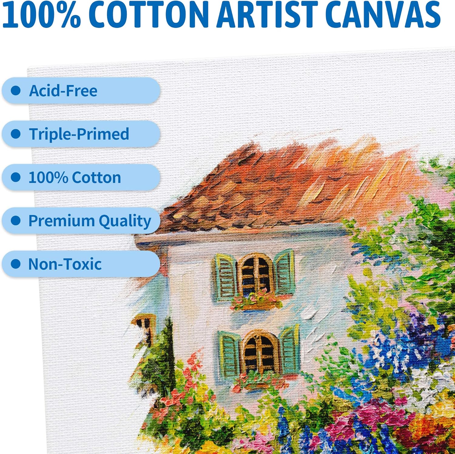 Painting Canvas Panel Boards - 5x7 Inch Art Canvas,24 Pack with Painting Canvas Panels- 24 Pack Canvas V1258-DP02-C-1017