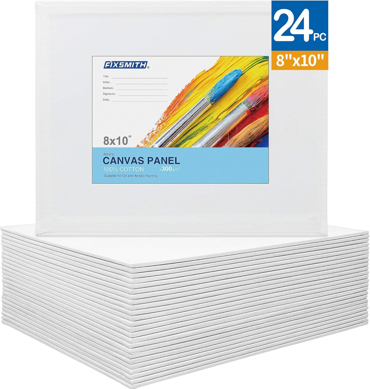 Painting Canvas Panel Boards - 5x7 Inch Art Canvas,24 Pack with Painting Canvas Panels- 24 Pack Canvas V1258-DP02-C-1017