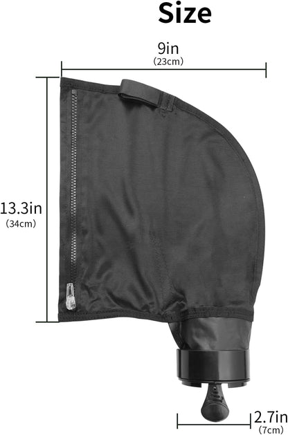 Black Nylon Mesh Pool Cleaner Bags,All Purpose Filter Bag K13 K16 with Zipper Replacement for Polaris 280 and V1258-DP02-C-1020