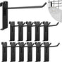 Gridwall Hooks - 4 Inch Heavy Duty Black Display Hooks for Grid Wall Panel Hanging (12Pcs) V1258-DP02-C-1032
