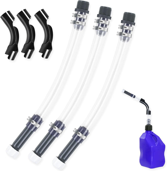 Gas Cans Racing Fuel Jug Hose Kit, fuel Can Spout for 3/5/5.5 Gallon Gas Cans, Upgraded Filter Design (3 Pack) V1258-DP02-C-1035