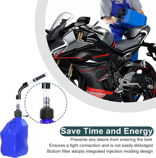 Gas Cans Racing Fuel Jug Hose Kit, fuel Can Spout for 3/5/5.5 Gallon Gas Cans, Upgraded Filter Design (3 Pack) V1258-DP02-C-1035