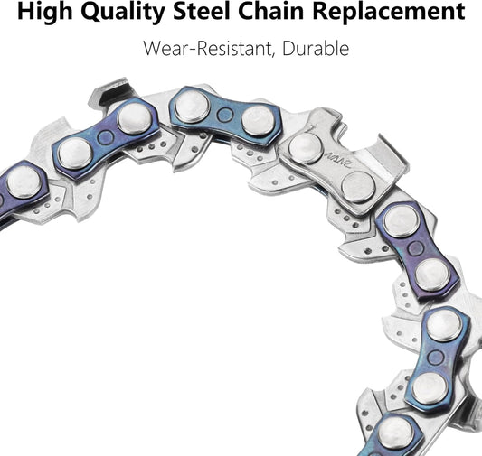 6 Inch Mini Chainsaw Chain Replacement 4 PCS Chains for 6 Inch Bar-043" Gauge, 1/4" LP Pitch,Fits Seesii And V1258-DP02-C-1037