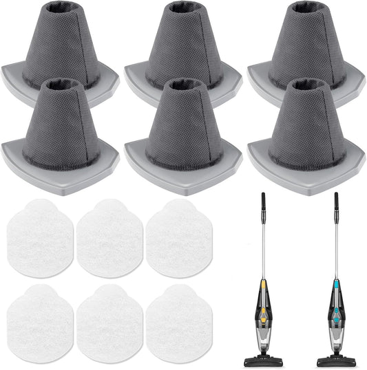 6+6 Pack NES215A/ NES210 Vacuum Filter Set for Eureka NES215A/ NES210/ NES212/ NES215 Blaze Stick Vacuum V1258-DP02-C-1042