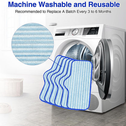 6 Pack Microfiber Pads Compatible with Dupray Neat Steam Cleaner, Durable, Reusable and Machine Washable V1258-DP02-C-1048