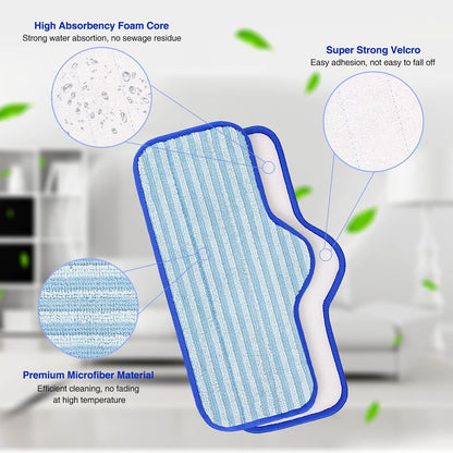 6 Pack Microfiber Pads Compatible with Dupray Neat Steam Cleaner, Durable, Reusable and Machine Washable V1258-DP02-C-1048