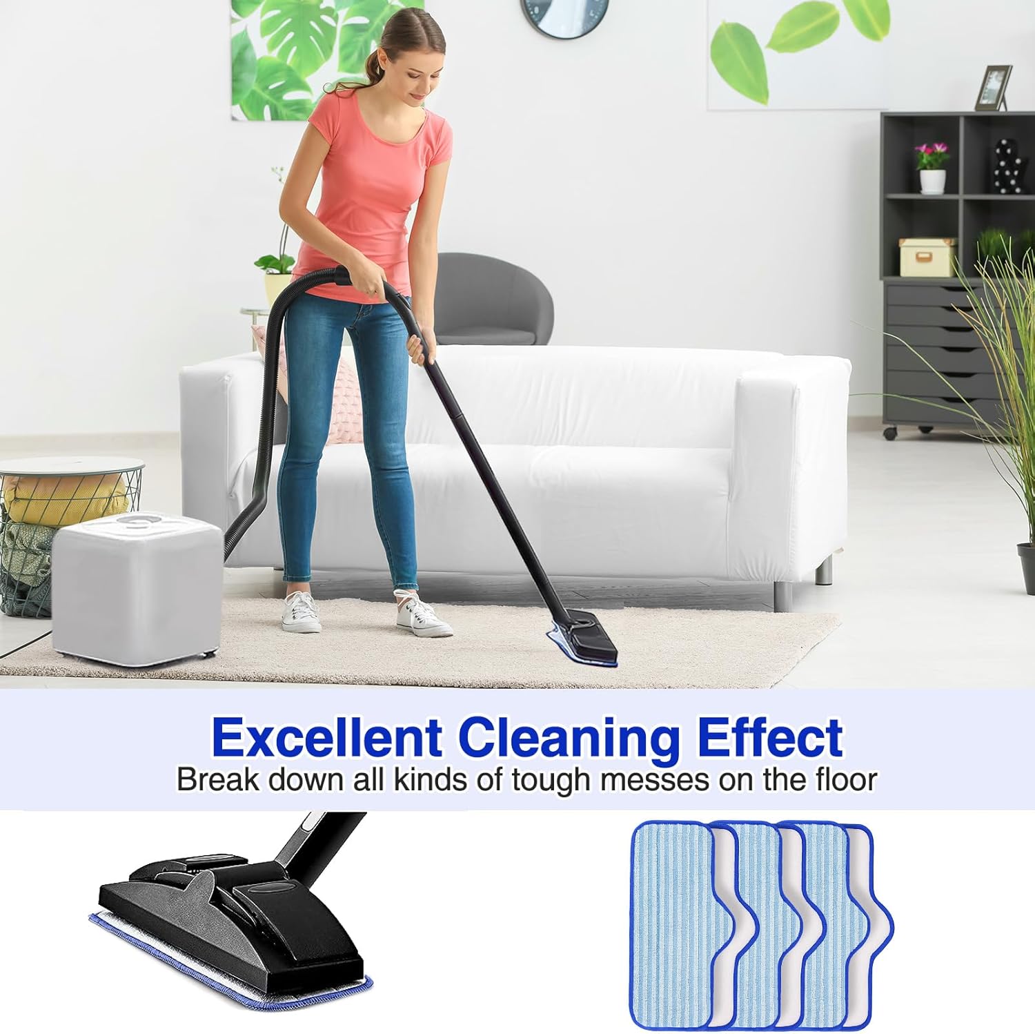 6 Pack Microfiber Pads Compatible with Dupray Neat Steam Cleaner, Durable, Reusable and Machine Washable V1258-DP02-C-1048