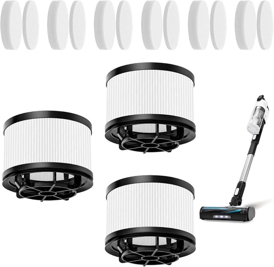 LVAC-200 Filter Replacement for LEVOIT LVAC-200 / LVAC-300 / LVAC-200 MAX Cordless Stick Vacuum Cleaner, 3 V1258-DP02-C-1054