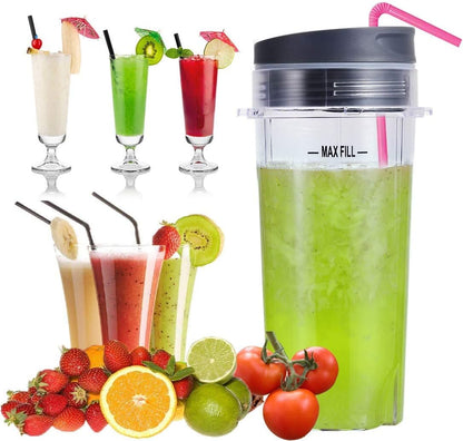 Replacement Parts for Nutri Ninja, 6Fin Blender Male Blade and cups Set for Blender BL660 BL770 BL780 BL740 V1258-DP02-C-1063