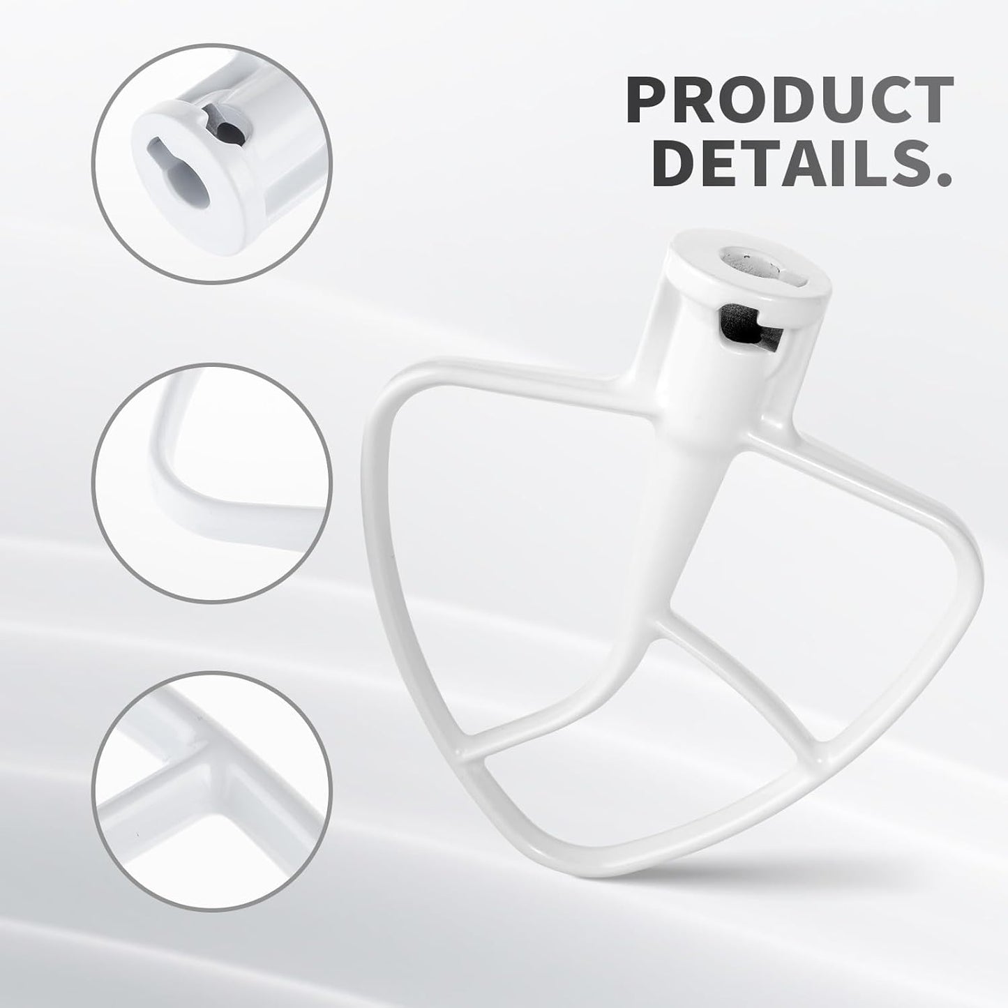 Replacement K45B Coated Flat Beater for Kitchenaid Stand Mixer, Compatible with 4.5 QT Tilt-Head Stand Mixer V1258-DP02-C-1068