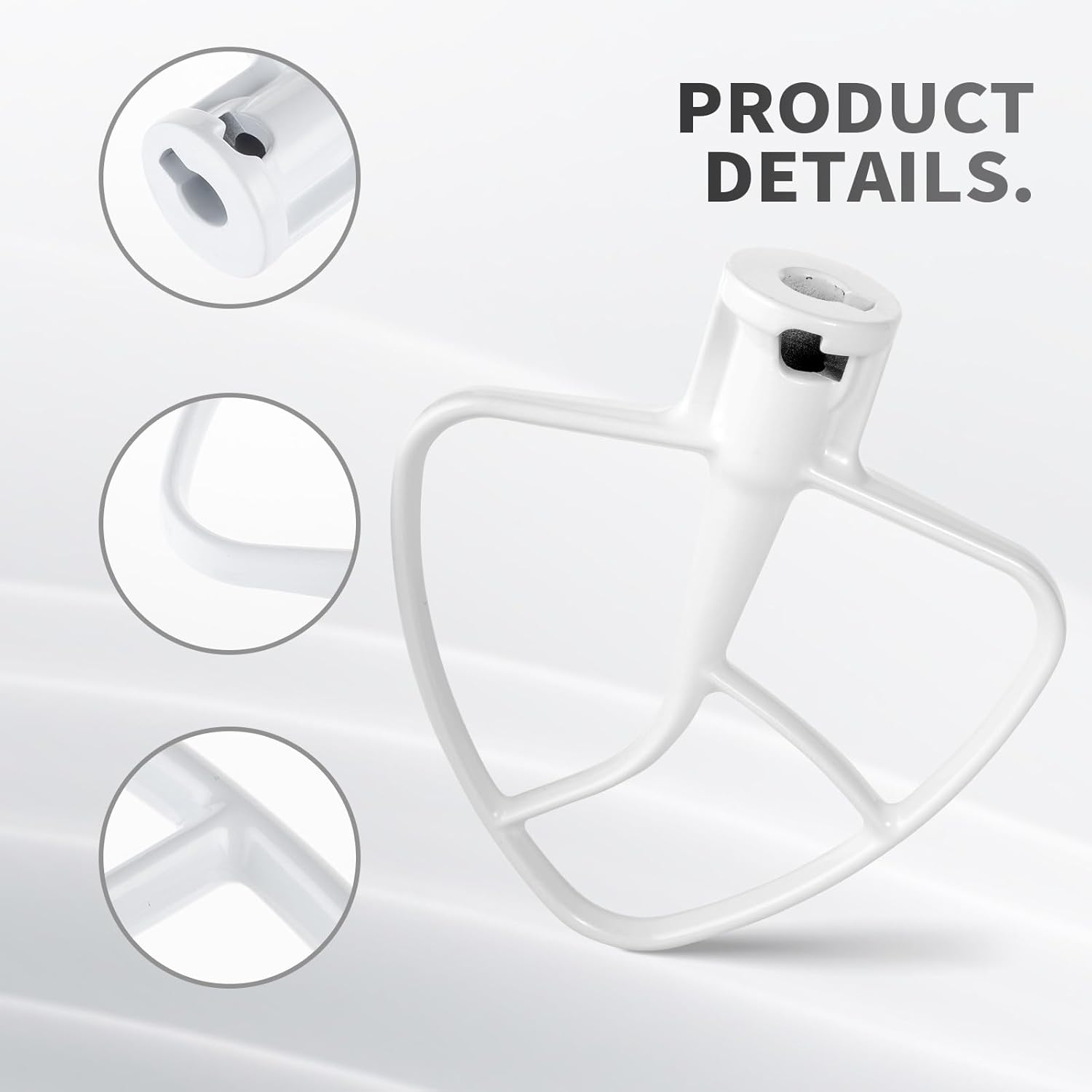 Replacement K45B Coated Flat Beater for Kitchenaid Stand Mixer, Compatible with 4.5 QT Tilt-Head Stand Mixer V1258-DP02-C-1068
