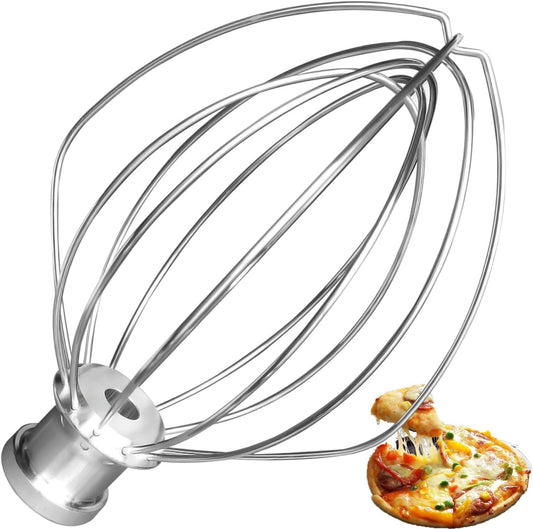 [Upgrade] K5AWW Replacement Whole Stainless Steel Wire Whip for 5 Quart Bowl-Lift 6-Wire Whip Kitchenaid V1258-DP02-C-1070