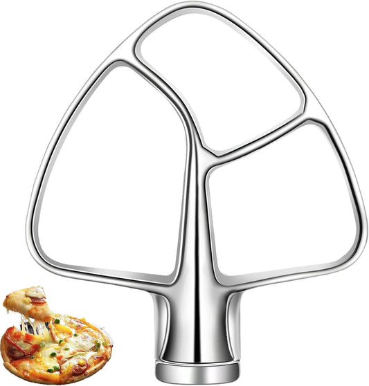 K45B Stainless Steel Flat Beater for Kitchenaid 4.5-5 Quart Tilt Head Stand Mixer, Polished Paddle Attachment V1258-DP02-C-1072