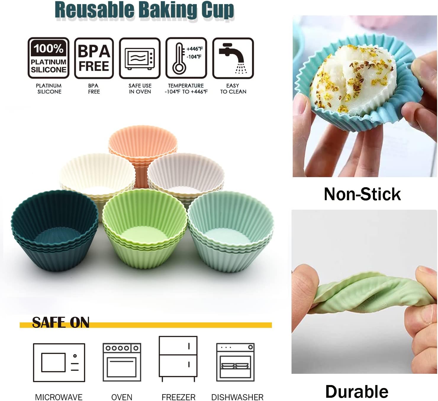Cupcake Liners Standard Baking Cups Muffin Paper Cases V1258-DP02-C-1077