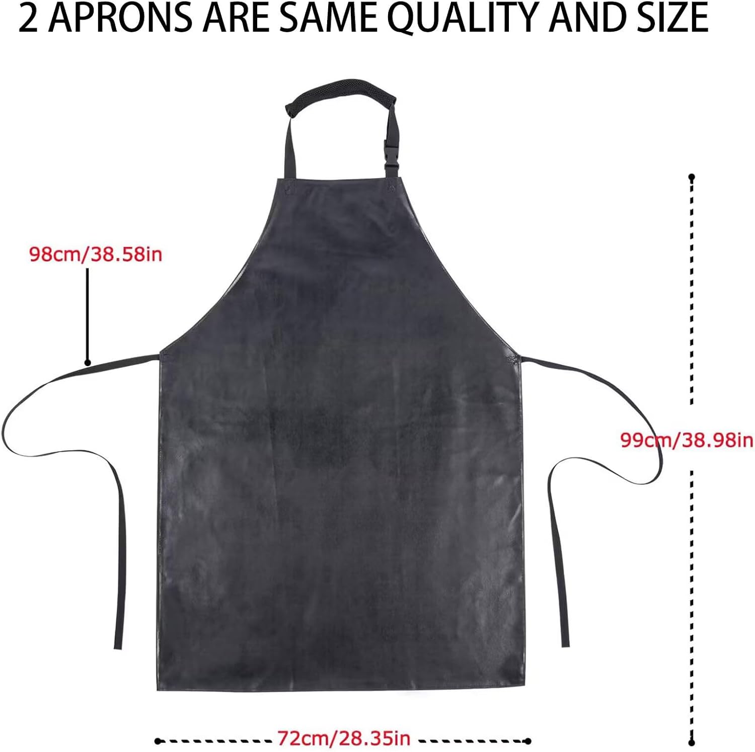 Waterproof Rubber Vinyl Apr for Unisex Adult, Adjustable, Lightweight, Chemical Resistant Extra Lg Work Apr V1258-DP02-C-1078