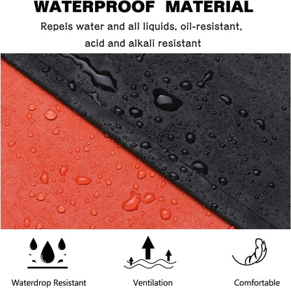 Thick Waterproof Rubber Black Vinyl Apr for Men 39" Heavy Duty Lg Chemical Resistant V1258-DP02-C-1081