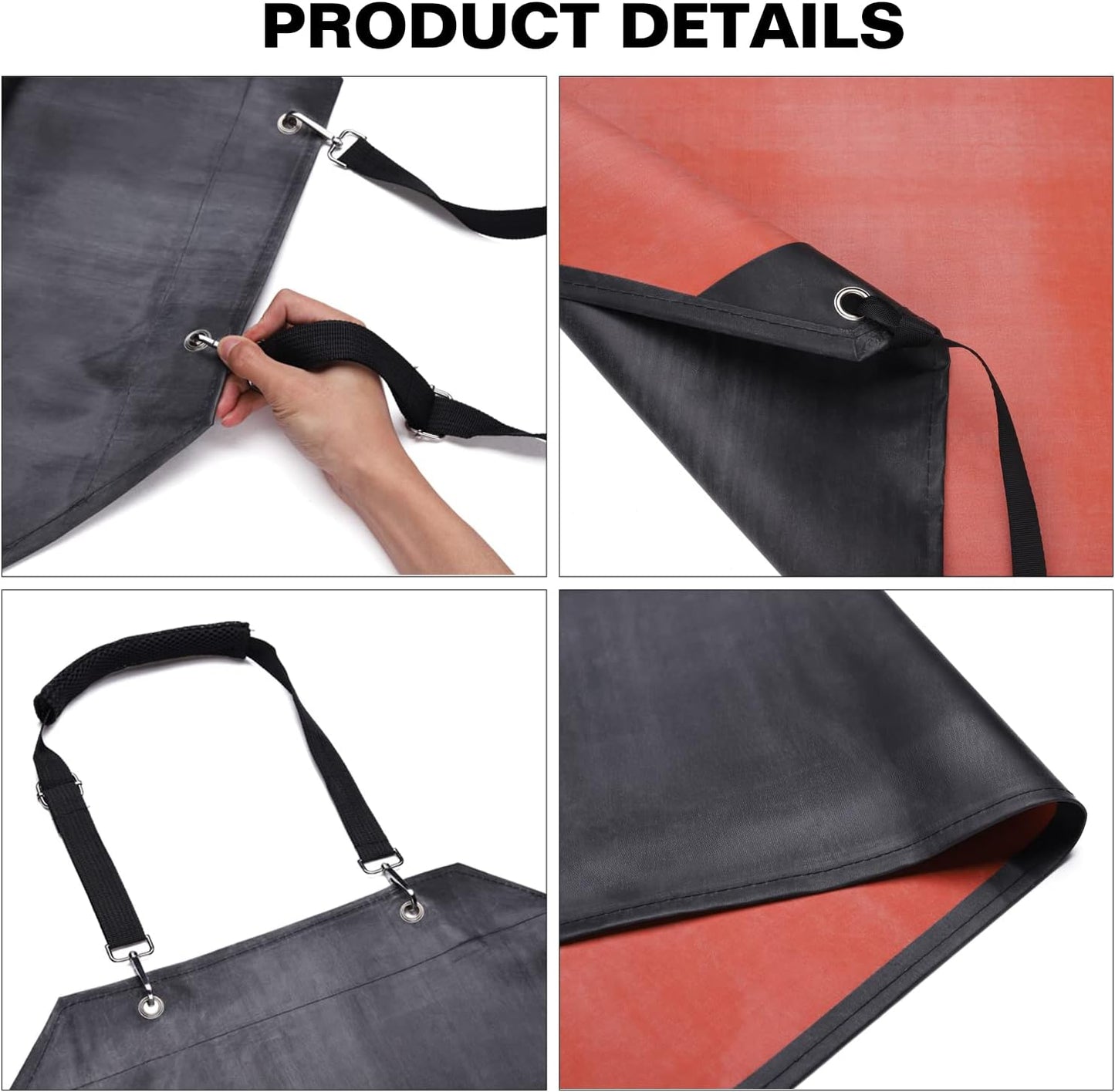 Thick Waterproof Rubber Black Vinyl Apr for Men 39" Heavy Duty Lg Chemical Resistant V1258-DP02-C-1081