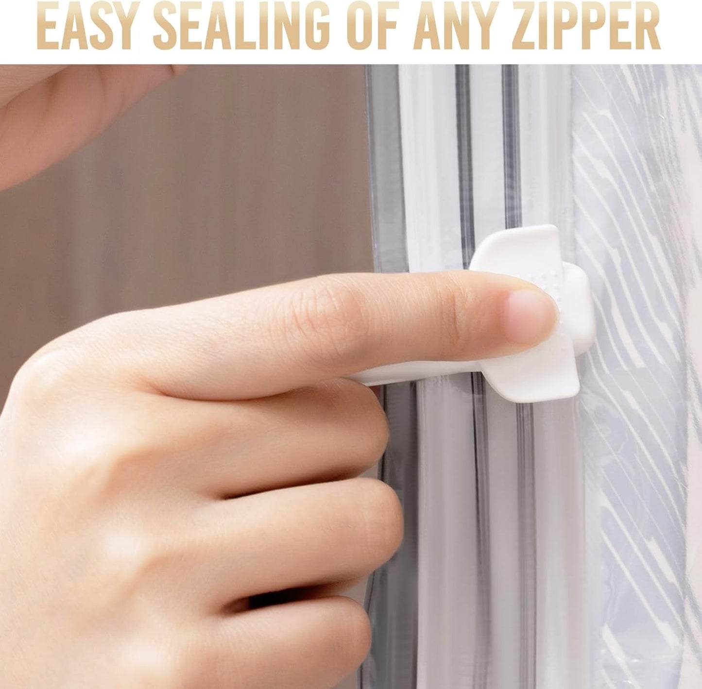 Plastic Heavy Rolling Slide Clip Seal Grip Air Tight Accessories for Vacuum Storage Space Saver Bags V1258-DP02-C-1097
