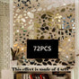 Petluno 72Pcs Mirror Decals Wall Stickers - Cobblestone Shape DIY Decor for Home Room Bedroom Office V1258-DP02-C-1106