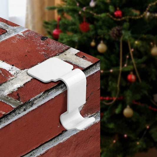 Christmas Stocking Holders for Mantel Set of 4, No-Slip Christmas Stocking Clips Stocking Hanger Hooks For V1258-DP02-C-1126