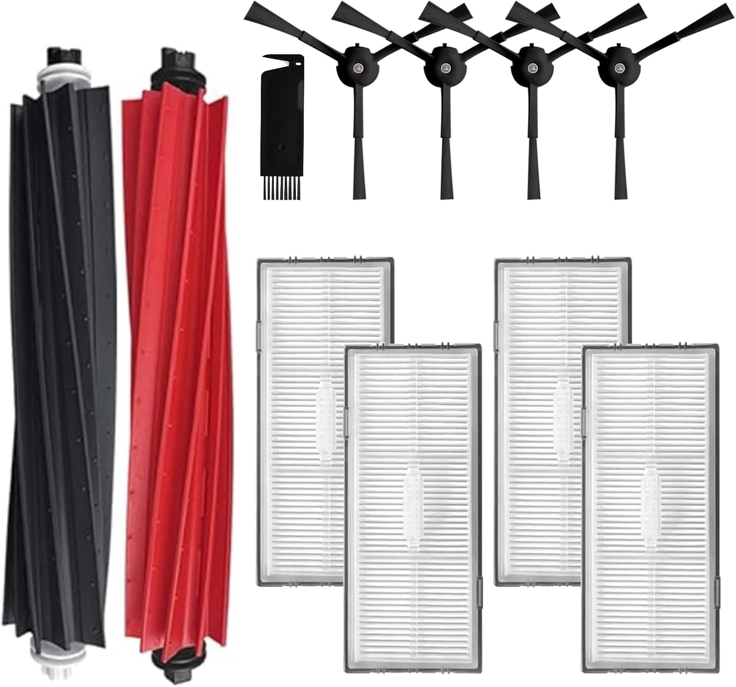 Replacement Parts Accessories Compatibale for S8 Pro Ultra / S8 / S8+ Robotic Vacuum Cleaners Include: 1 Dual V1258-DP02-C-1163