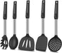 5Pcs Silicone Spatula Heat Resistant Long Large Spatulas Set for Nonstick Cookware, Rubber Pancake Fish V1258-DP02-C-120