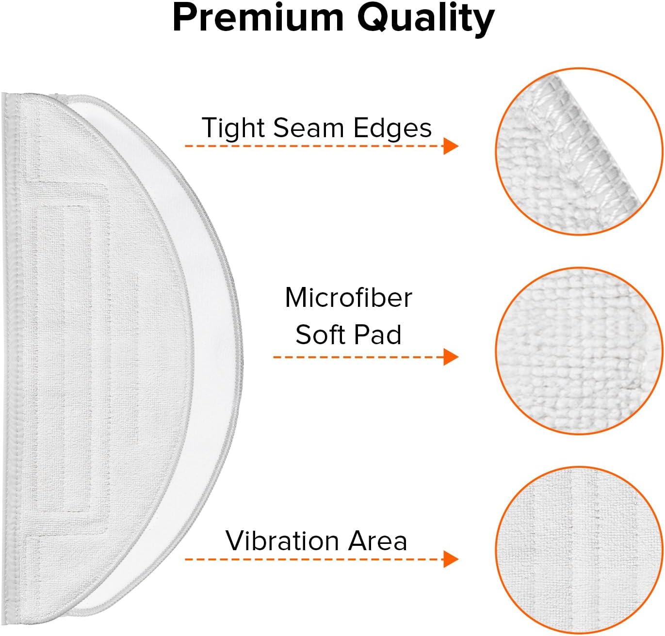 Mop Cloth for S8+ & S8 & S7 MaxV Robot Vacuum (2 Pcs) V1258-DP02-C-1209
