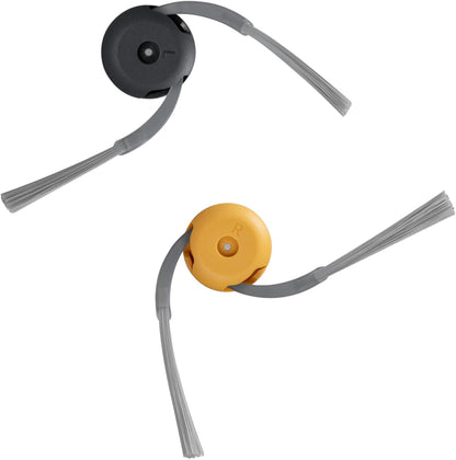 Side Brushes Replacement (2 Pieces) for Qrevo Curv 2 Flow Robot Vacuum Cleaner, Gray& Yellow V1258-DP02-C-1213
