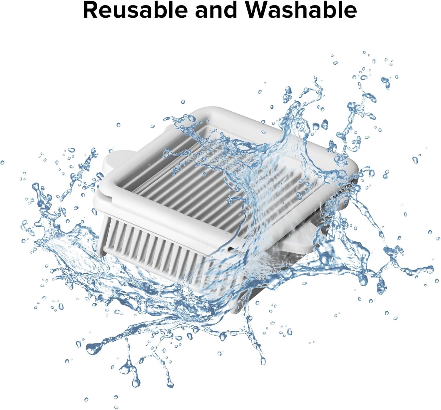 Washable Filter Replacement for F25 Series Wet Dry Vacuum Cleaner, Mop Vacuum Replacement Filter Parts V1258-DP02-C-1214