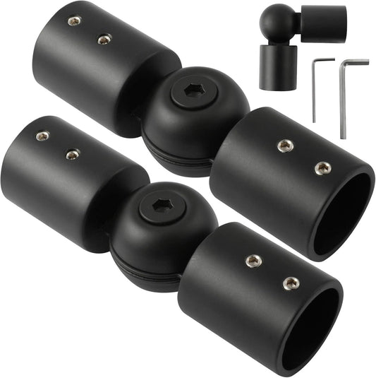 Heavy Duty Hinged Elbow Connector Curtain Rod Corner Connector Elbow Connector for 1 Inch Bay Window Curtain V1258-DP02-C-1220