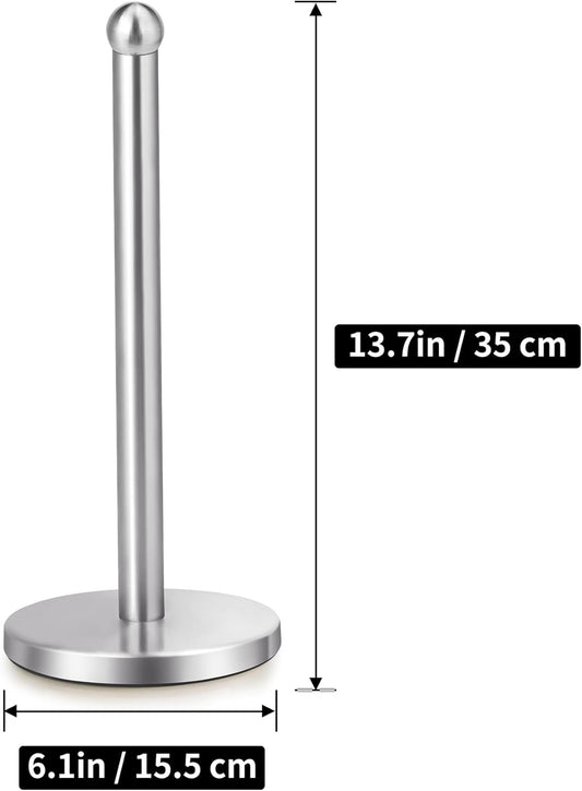 Paper Towel Holder Countertop, Paper Towel Holder with Solid Weighted Base, for Standard and Large Size Rolls V1258-DP02-C-1229