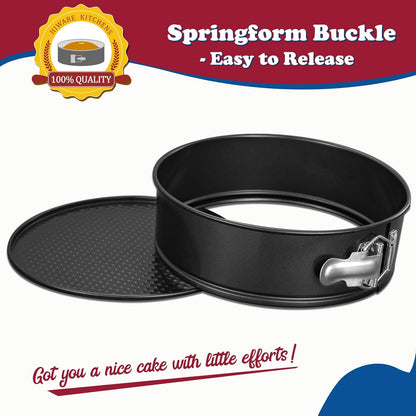 9 Inch Non-stick Cheesecake Pan Springform Pan with Removable Bottom/Leakproof - Black V1258-DP02-C-123