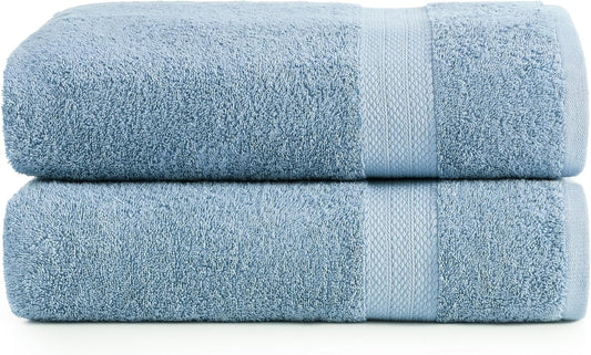 Bath Sheets Bathroom Towel Set- 2 Pack 100% Cotton Extra Large Bath Towels, Oversized Bath Towels, Luxury V1258-DP02-C-1234