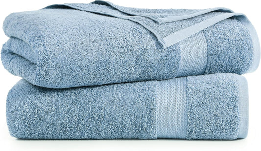 Bath Sheets Bathroom Towel Set- 2 Pack 100% Cotton Extra Large Bath Towels, Oversized Bath Towels, Luxury V1258-DP02-C-1234