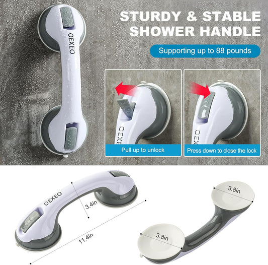 2PCS Grab Bars for Bathroom - Shower Handle - Grab Bars for Bathtubs and Showers - Safety Hand Rail Support V1258-DP02-C-1240