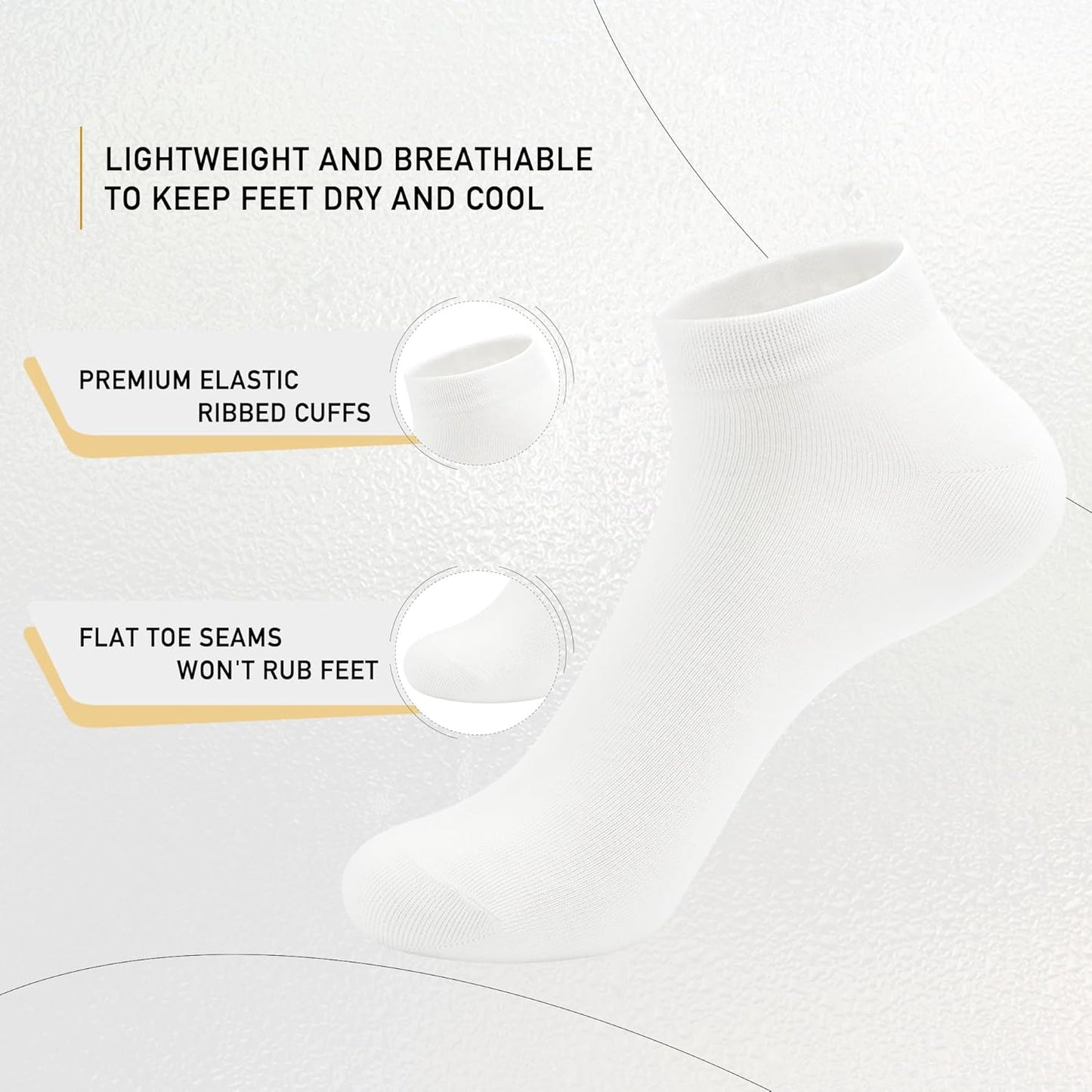 Women Bamboo Ankle Socks Ankle Length Thin Sock Odor Resistant Low Cut Sock 5 Pairs V1258-DP02-C-1243