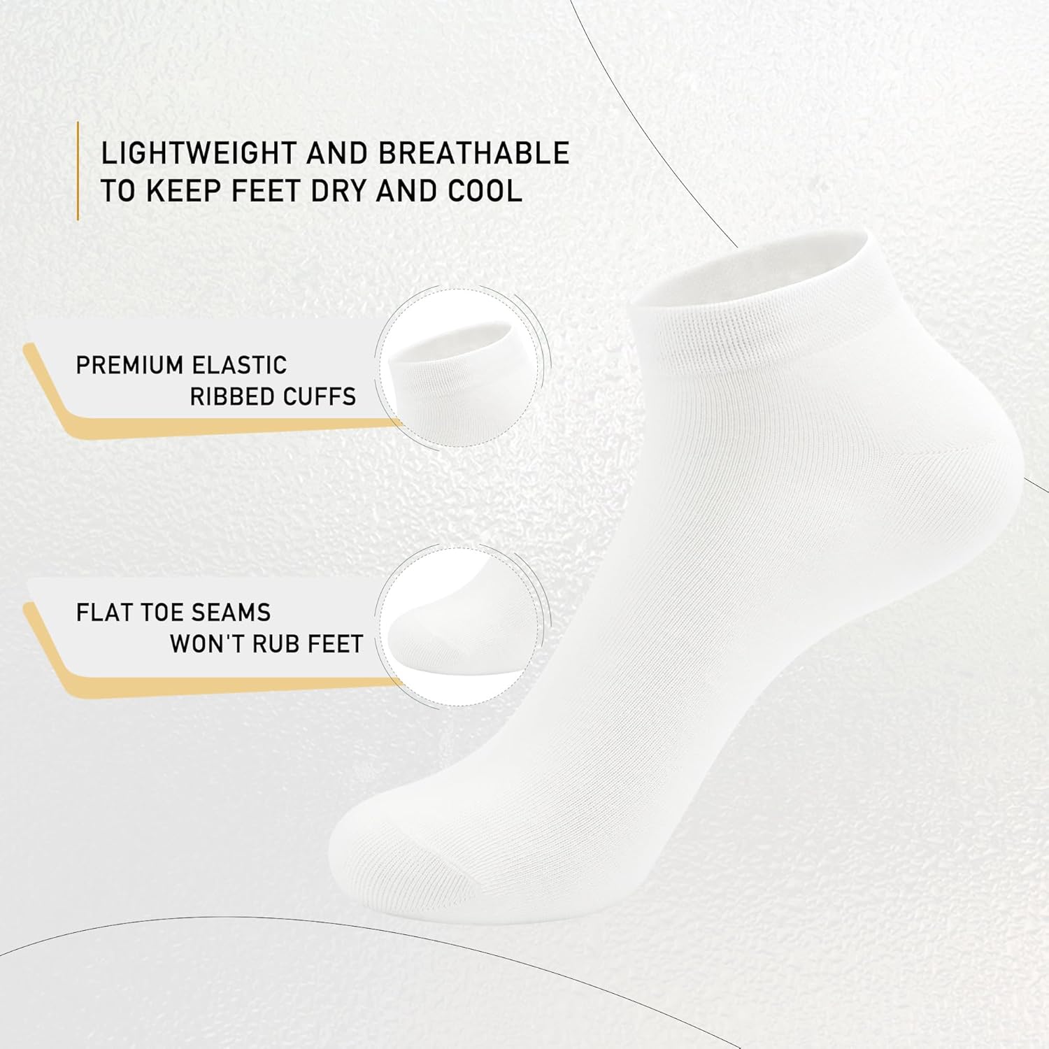 Women Bamboo Ankle Socks Ankle Length Thin Sock Odor Resistant Low Cut Sock 5 Pairs V1258-DP02-C-1243