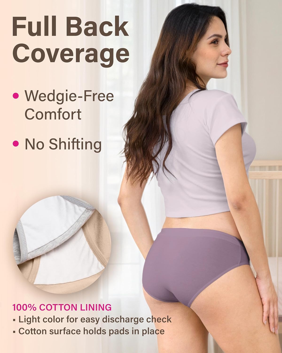 Cotton Maternity Underwear Under Bump Women Pregnancy Bikini Panties V1258-DP02-C-1258