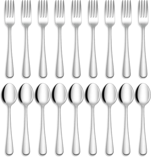 24-piece Forks and Spoons Silverware Set, Food Grade Stainless Steel Flatware Cutlery Set for Home, Kitchen V1258-DP02-C-126