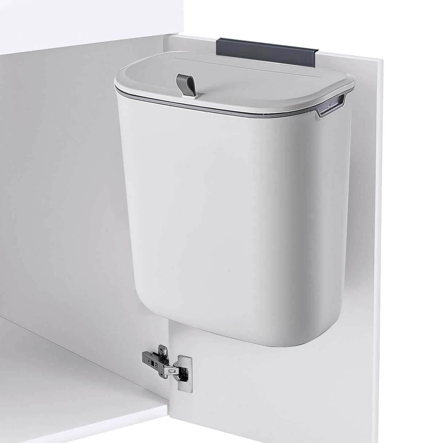 Compost Bin, 2.5 Gallon Hanging Trash Can with Lid, Kitchen Cabinet Door Under Sink Plastic Garbage Can Wall V1258-DP02-C-1264