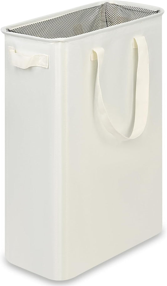 Slim Laundry Hamper with Handles, Collapsible Small Hamper for Laundry, Dirty Clothes Basket for Bedroom, V1258-DP02-C-1265