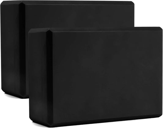 Yoga Block (Set of 2) LxWxH :9"x3"x6" Supportive Latex Free EVA Foam High Density Soft Non-Slip Surface for V1258-DP02-C-1298