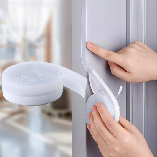 32.8FT Silicone Weather Stripping Door Seal Strip, No Residue Glass Shower Door Seal Strip Under Door Draft V1258-DP02-C-1301