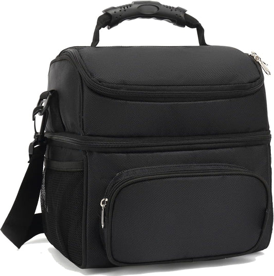 Insulated Lunch Bag Adult Lunch Box Large Tote Double Layer Cooler for Men, Women, with Adjustable V1258-DP02-C-1306