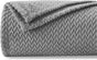 Super Soft Throw Size Blanket Grey Premium Silky Flannel Fleece Leaves Pattern Lightweight Bed Blanket All V1258-DP02-C-1307