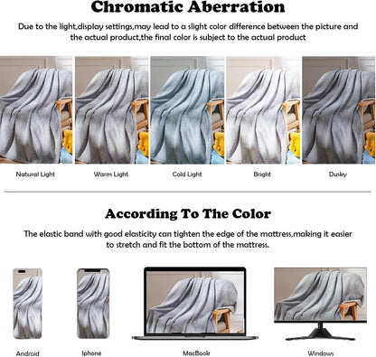 Super Soft Throw Size Blanket Grey Premium Silky Flannel Fleece Leaves Pattern Lightweight Bed Blanket All V1258-DP02-C-1307