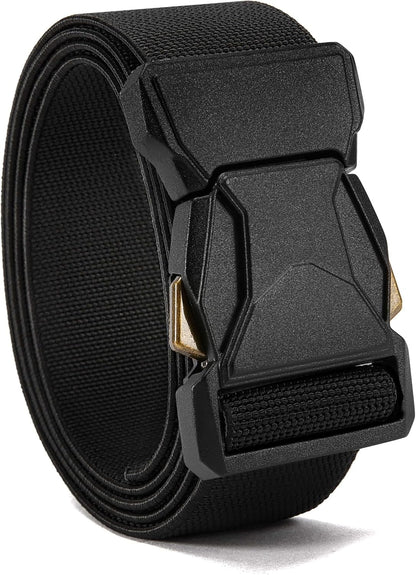 Tactical Belt Men - 1.5" Nylon Stretch Military Mens Belt - Quick Release for Work Heavy Duty V1258-DP02-C-1309