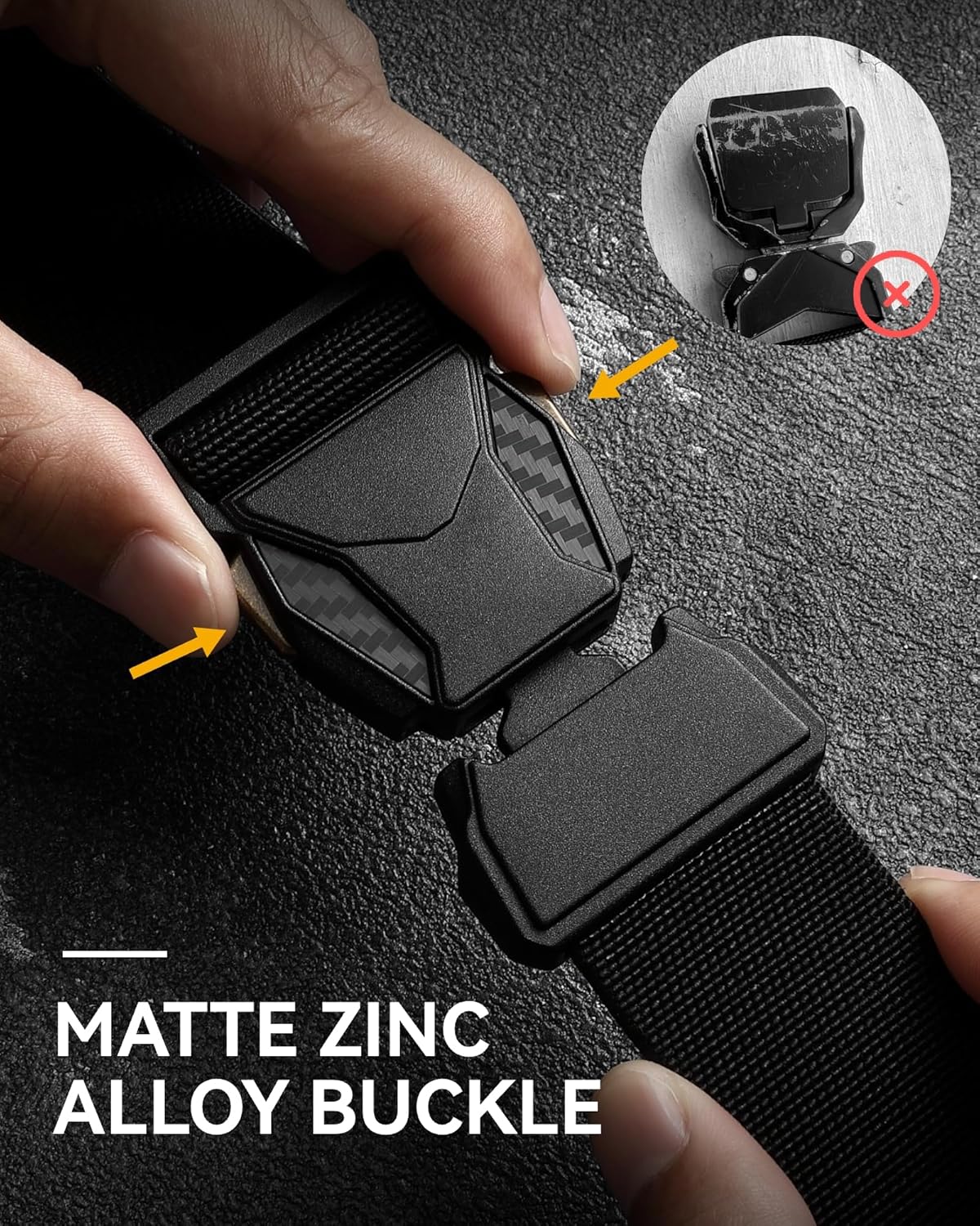 Tactical Belt Men - 1.5" Nylon Stretch Military Mens Belt - Quick Release for Work Heavy Duty V1258-DP02-C-1309