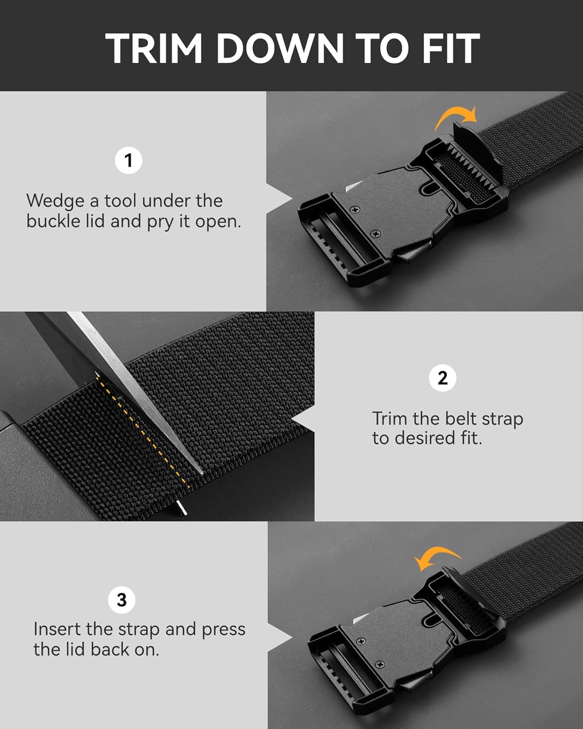 Tactical Belt Men - 1.5" Nylon Stretch Military Mens Belt - Quick Release for Work Heavy Duty V1258-DP02-C-1309