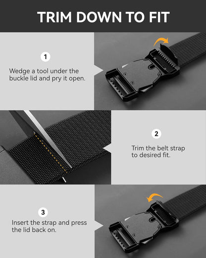 Tactical Belt Men - 1.5" Nylon Stretch Military Mens Belt - Quick Release for Work Heavy Duty V1258-DP02-C-1309